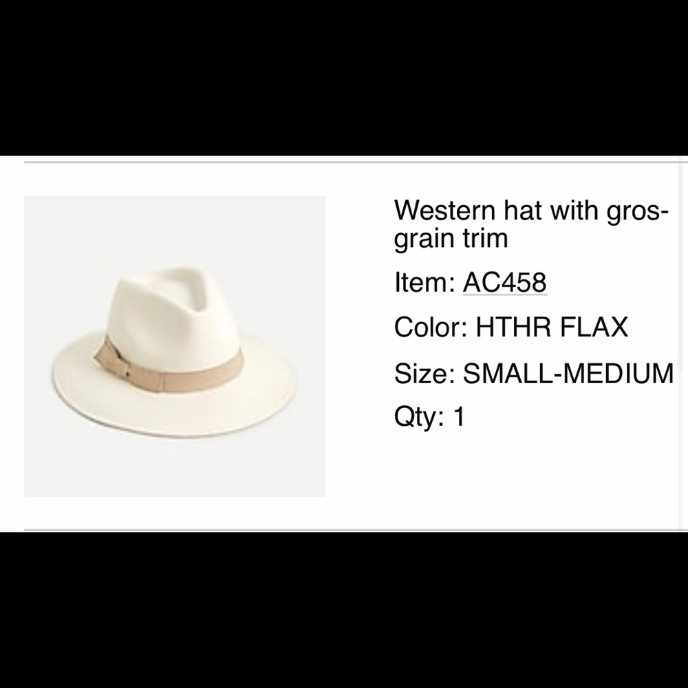 J.crew western hat with grosgrain trim